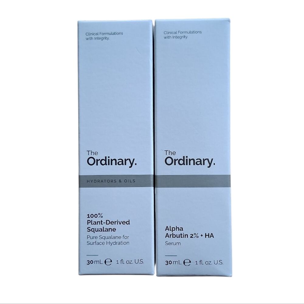 NEW The Ordinary Squalane And Alpha Arbutin 2% + HA Bundle Lot